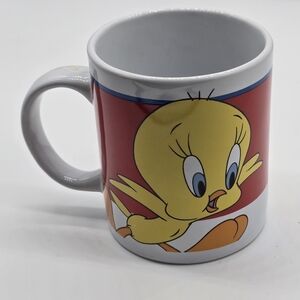 Tweety Bird Mug with Red Background